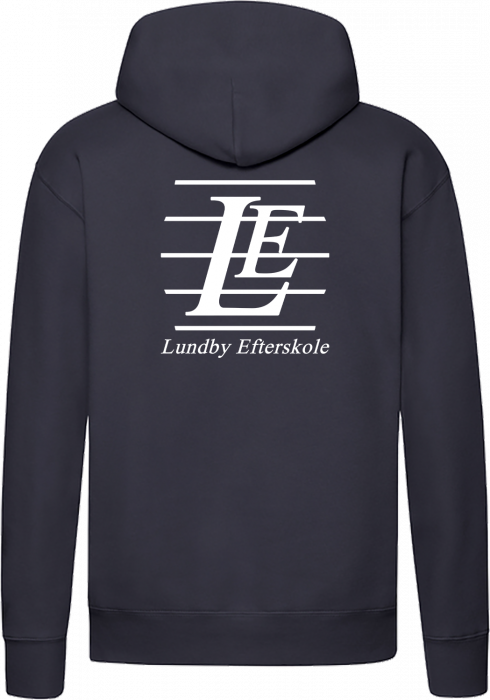 Fruit of the loom - Lundby Efterskole Klassisk Hoodie M. Lynlås - Deep Navy